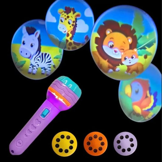 Mini Projector Torch Flashlight for Kids