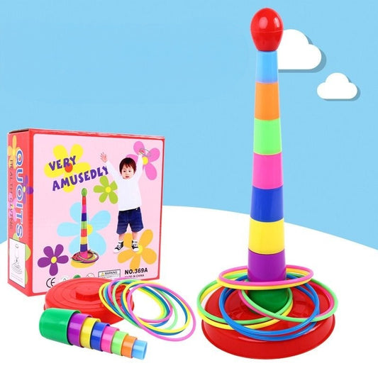 Ring Tosses Tower Indoor Game (Box packing with 6 Rings)